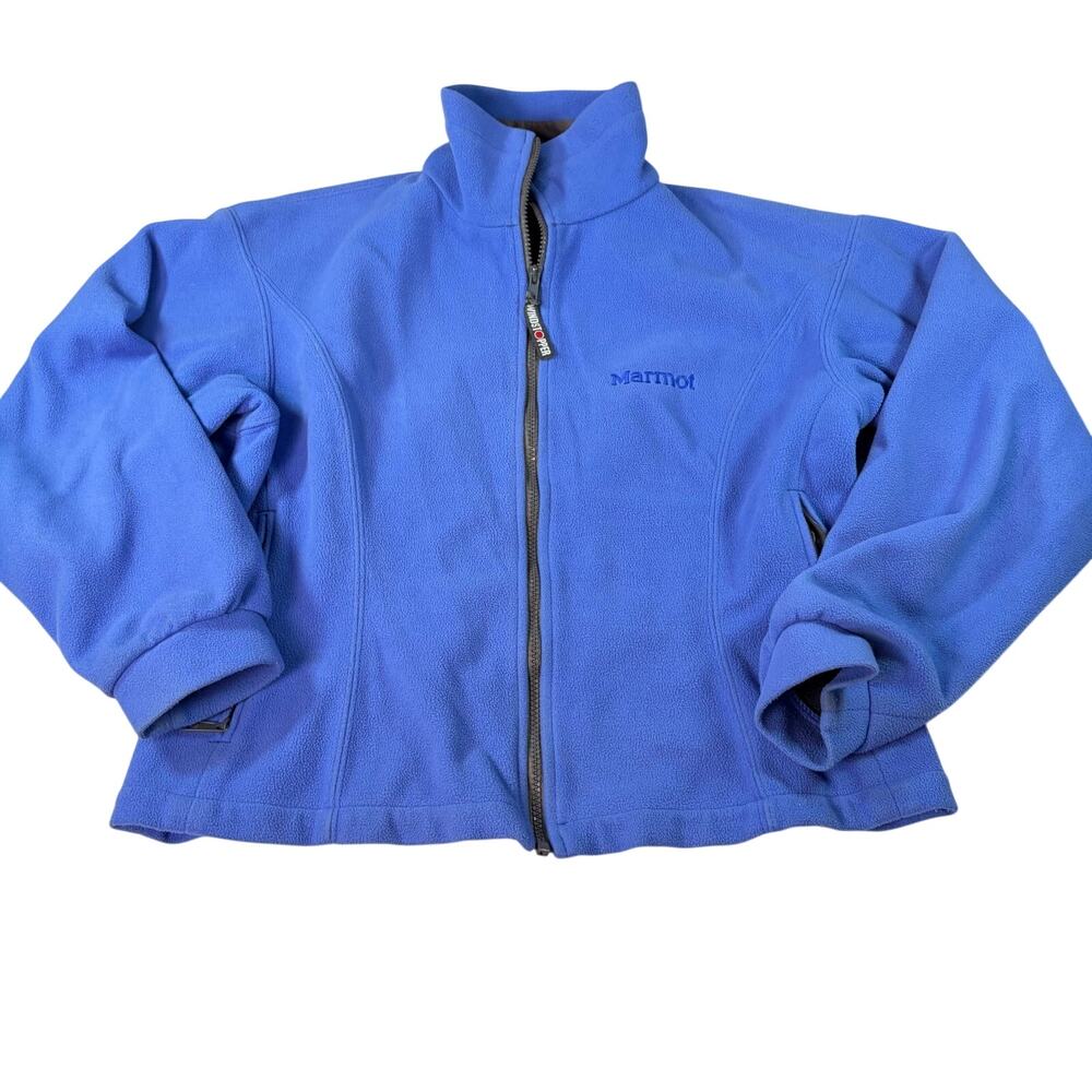 Marmot womens Windstopper blue purple full zip fleece, Size M. water resistant